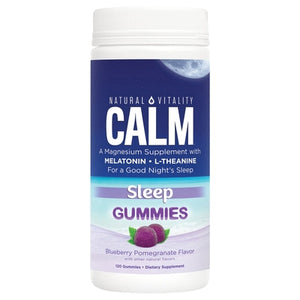 Natural Vitality Sleep Calm Gummies Blueberry Pomegranate Flavor 120 CT [UNFI #2761153] T