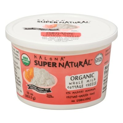 Kalona Super Natural Cottage Cheese Organic Whole Milk 6/16 OZ [UNFI #0444406] [ebt]