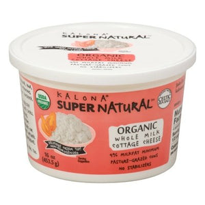 Kalona Super Natural Cottage Cheese Organic Whole Milk 6/16 OZ [UNFI #0444406] [ebt]