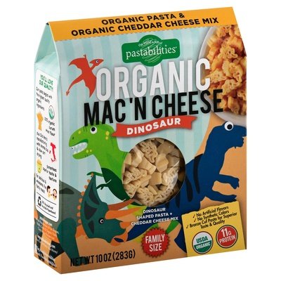 Pastabilities Mac N Cheese Organic Dinosaur Family Size 6/10 OZ [UNFI #2879971] [ebt]
