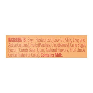 Icelandic Provisions Skyr Low Fat Peach & Cloudberry Thick & Creamy 12/5.3 OZ [UNFI #1994060] [ebt]
