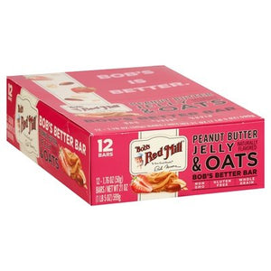 Bobs Red Mill Bobs Better Bar Peanut Butter Jelly & Oats 12/1.76 OZ [UNFI #2369478] [ebt]