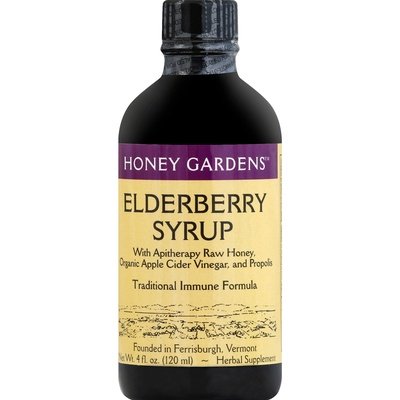 Honey Gardens Elderberry Syrup 4 OZ [UNFI #0311498] T