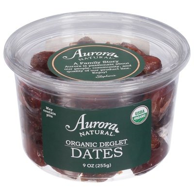Aurora Natural Dates Organic Deglet 12/9 OZ [UNFI #2289247] [ebt]