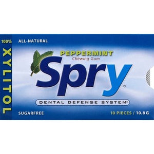 Spry Chewing Gum Sugarfree Peppermint 20/10 CT [UNFI #1701309] [ebt] T