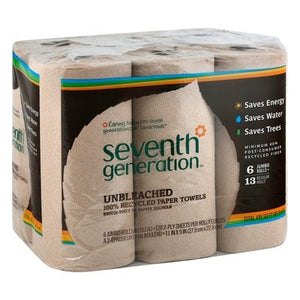 Seventh Generation Paper Towels Jumbo Rolls Unbleached 2-Ply 4/6/120CT [UNFI #1168681] T