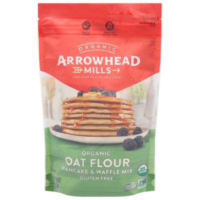 Arrowhead Mills Pancake & Waffle Mix Organic Oat Flour 6/16 OZ [UNFI #2850998] [ebt]