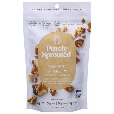 Purely Sprouted Snack Mix Sweet & Salty Sprouted 6/4 OZ [UNFI #2969749] [ebt]