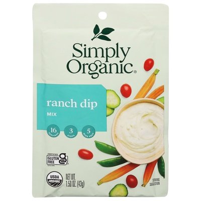 Simply Organic Mix Ranch Dip 12/1.5 OZ [UNFI #915827] [ebt]