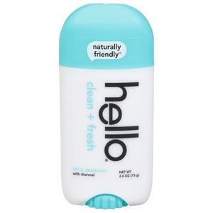 Hello Products Deodorant with Charcoal Clean + Fresh 24 HR 2.6 OZ [UNFI #2709525] T