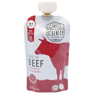 Serenity Kids Beef Grass Fed 6+ Months 6/3.5 OZ [UNFI #2367217] [ebt]