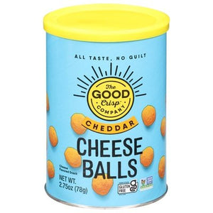 The Good Crisp Company Cheese Balls Cheddar 9/2.75 OZ [UNFI #2718104] [ebt]