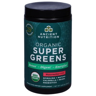 Ancient Nutrition Super Greens Organic Watermelon 8.82 OZ [UNFI #2936904] T