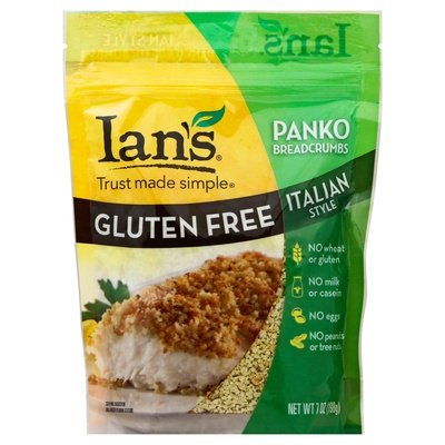 Ians Breadcrumbs Panko Gluten Free Italian Style 8/7 OZ [UNFI #1149046] [ebt]