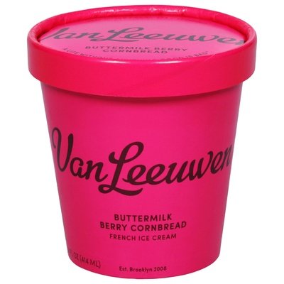 Van Leeuwen Ice Cream Buttermilk Berry Cornbread 8/14 OZ [UNFI  #2948693]