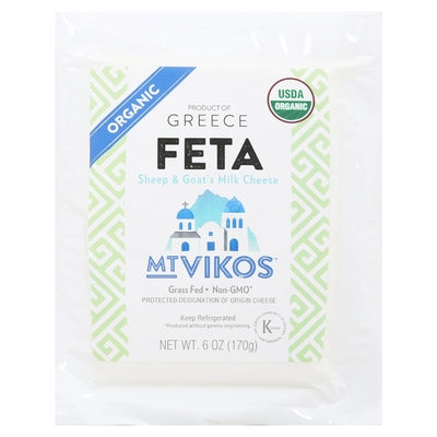 Mt Vikos Cheese Organic Sheep & Goats Milk Feta 14/6 OZ [UNFI #1584002] [ebt]