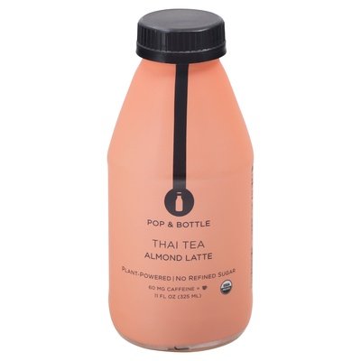 Pop & Bottle Almond Latte Thai Tea 6/11 OZ [UNFI #2635928] [ebt] T