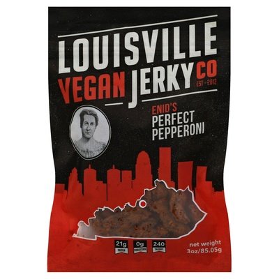 Louisville Vegan Jerky Perfect Pepperoni Enids 10/3 OZ [UNFI #2347136] [ebt]