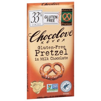 Chocolove Pretzel In Milk Chocolate Gluten-Free 33% Cocoa 12/2.9 OZ [UNFI #1168293] [ebt] T