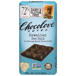 Chocolove Dark Chocolate Strong Hawaiian Sea Salt 72% Cocoa 12/3 OZ [UNFI #2954246] [ebt] T