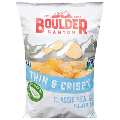 Boulder Canyon Potato Chips Classic Sea Salt Thin & Crispy 12/6 OZ [UNFI #2627842] [ebt]