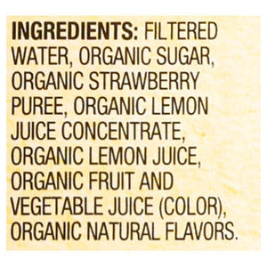 Santa Cruz Organic Lemonade Strawberry 8/16 OZ [UNFI #2552719] [ebt]