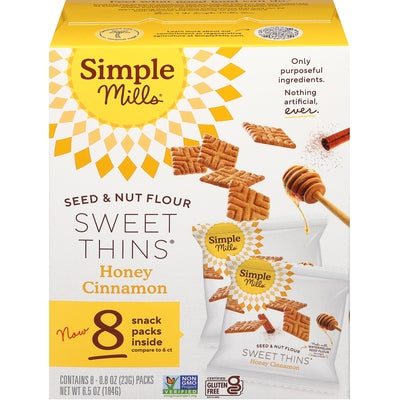 Simple Mills Sweet Thins Honey Cinnamon Seed & Nut Flour 4/6.5 oz [UNFI #3172079 ] [ebt]