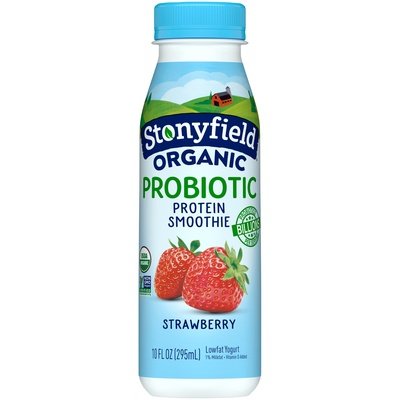 Stonyfield Organic Organic Probiotic Strawberry Lowfat Yogurt Protein Smoothie 12/10 OZ [UNFI #0167155] [ebt] T