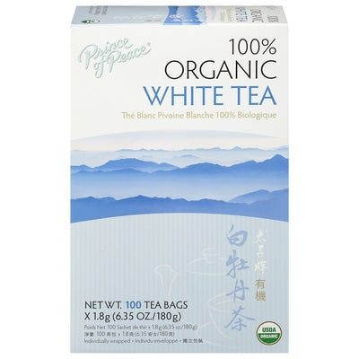 Prince Of Peace White Tea 100% Organic Tea Bags 100 BAG [UNFI #2994994] [ebt]