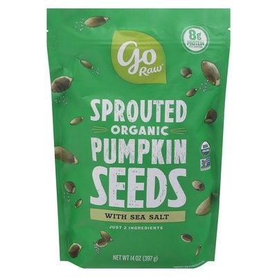 Go Raw Pumpkin Seeds with Sea Salt Sprouted 6/14 OZ [UNFI #2482529] [ebt]