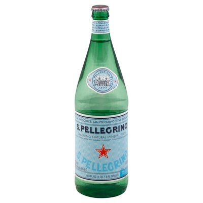 San Pellegrino Water Sparkling Natural Mineral 12/1 LTR [UNFI #105296] [ebt] T