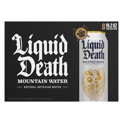 Liquid Death Mountain Water King Size Cans 3/8/19.2 Z [UNFI #2930261] [ebt] T