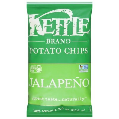Kettle Brand Potato Chips Jalapeno 12/7.5 OZ [UNFI #2895134] [ebt]