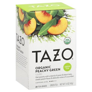 Tazo Green Tea Organic Peachy Green Flavored Bags 6/20 BAG [UNFI #140939] [ebt]