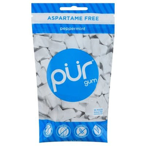 Pur Gum Chewing Gum Aspartame Free Peppermint 12/2.72 OZ [UNFI #2230266] [ebt] T