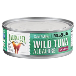 Natural Sea Wild Tuna Albacore Unsalted Solid White Pole & Line 12/5 OZ [UNFI #1233287] [ebt]