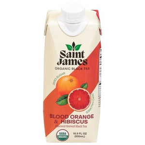 Saint James Black Tea Organic Blood Orange & Hibiscus 12/16.9 Z [UNFI #2957678] [ebt]