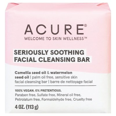 Acure Facial Cleansing Bar Seriously Soothing 1/4 OZ [UNFI #2736312] T
