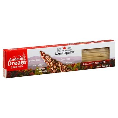 Andean Dream Spaghetti Organic Royal Quinoa 12/8 OZ [UNFI #0837534] [ebt]