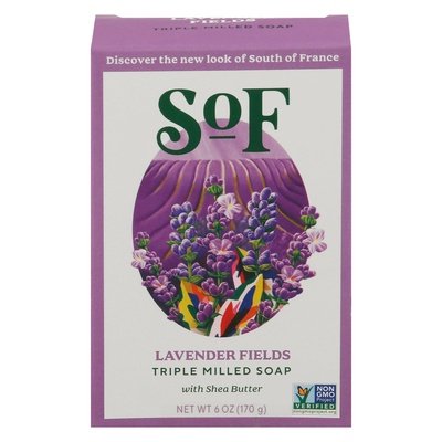 South Of France Soap Triple Milled Lavender Fields 1/6 OZ [UNFI #1705896] T