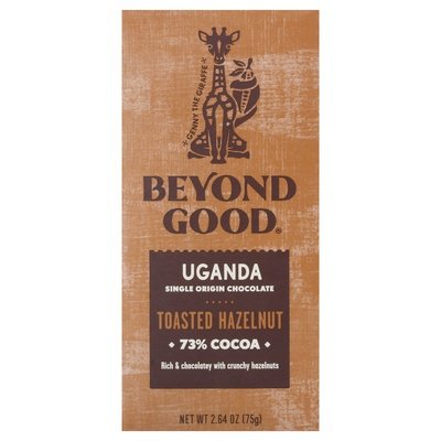 Beyond Good Chocolate Single Origin Toasted Hazelnut 73% Cocoa 12/2.64 OZ [UNFI #2832632] [ebt] T