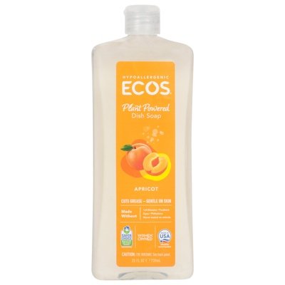 Ecos Dish Soap Apricot Plant Powered 6/25 OZ [UNFI #1023696] T