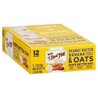 Bobs Red Mill Bobs Better Bar Peanut Butter Banana & Oats 12/1.76 OZ [UNFI #2369452] [ebt]