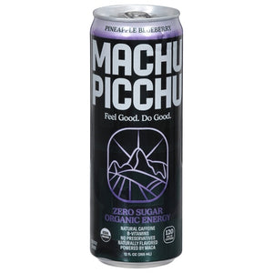 Machu Picchu Energy Drink Organic Zero Sugar Pineapple Blueberry 12/12 OZ [UNFI #2836740] [ebt] T