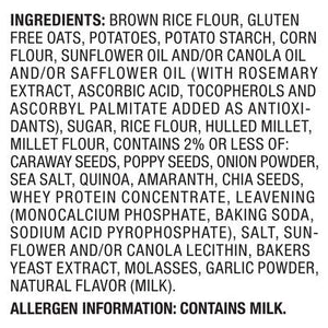 Miltons Baked Crackers Gluten Free Everything 12/4.5 OZ [UNFI #1613157] [ebt]