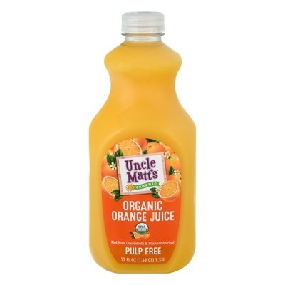Uncle Matts Juice Organic Orange Pulp Free 6/52 OZ [UNFI #2344729] [ebt] T