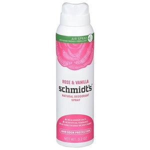 Schmidts Deodorant Spray Natural Rose & Vanilla 3.2 OZ [UNFI #2809150] T