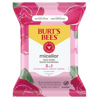 Burts Bees Facial Towelettes Micellar 3 in 1 3/30 CT [UNFI #2537561] T