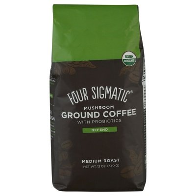Four Sigmatic Coffee Ground Medium Roast Mushroom 8/12 OZ [UNFI #2732014] [ebt]