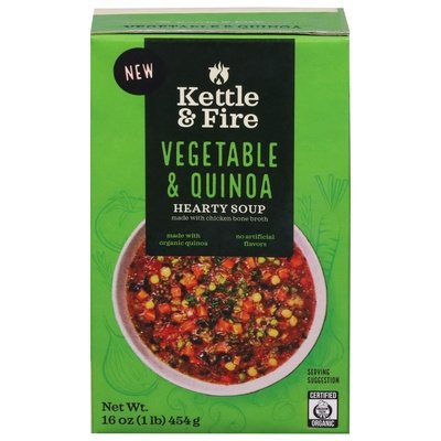 Kettle & Fire Hearty Soup Vegetable & Quinoa 6/16 OZ [UNFI #2981306] [ebt]